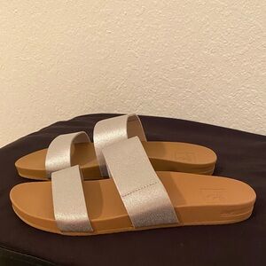 Reef Silver Double Strap Sandals